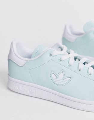 adidas originals stan smith in white and mint green