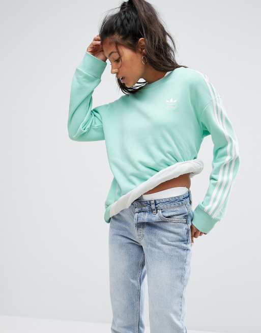 adidas Originals Mint Three Stripe Sweatshirt