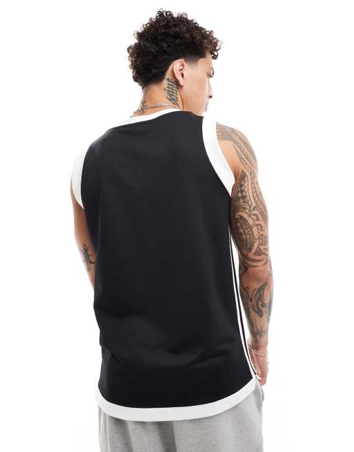 adidas Originals mock eyelet vest in black | ASOS