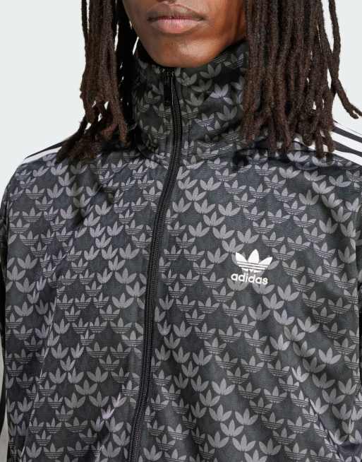 adidas Originals mono track top in Black | ASOS