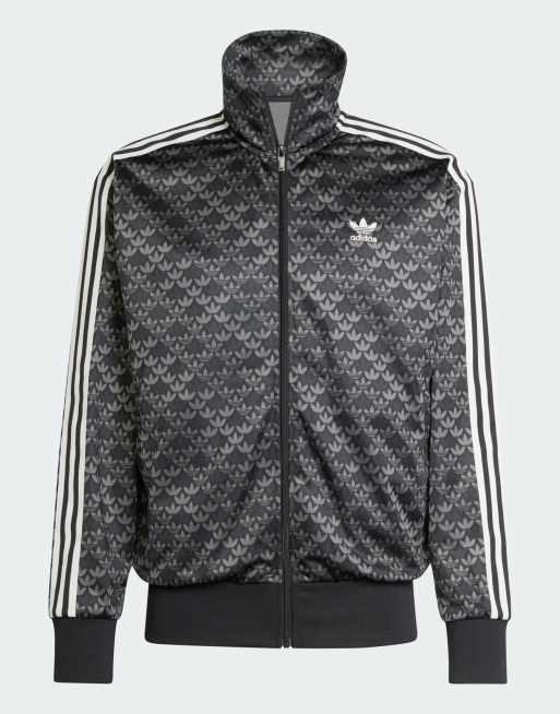 adidas Originals mono track top in Black | ASOS