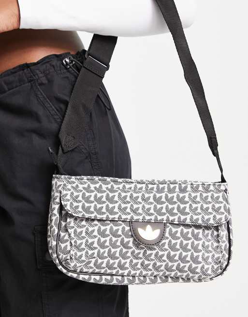 Black and shop white shoulder bag