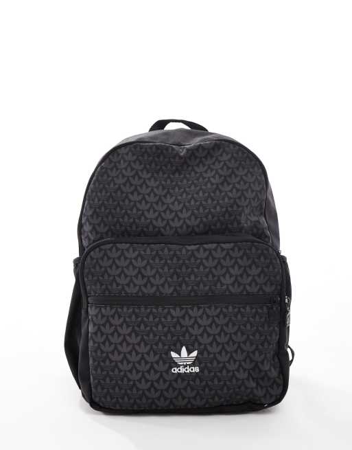adidas Originals monogram backpack in black, 2 of 4
