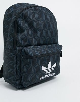 adidas Originals monogram backpack with trefoil logo-Multi