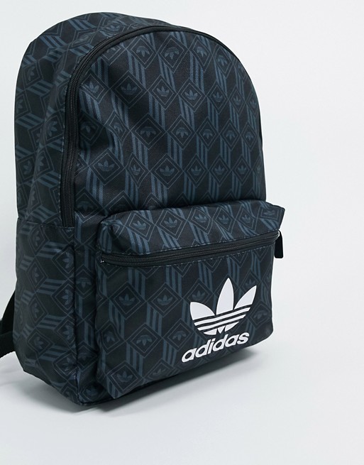 adidas Originals monogram backpack with trefoil logo