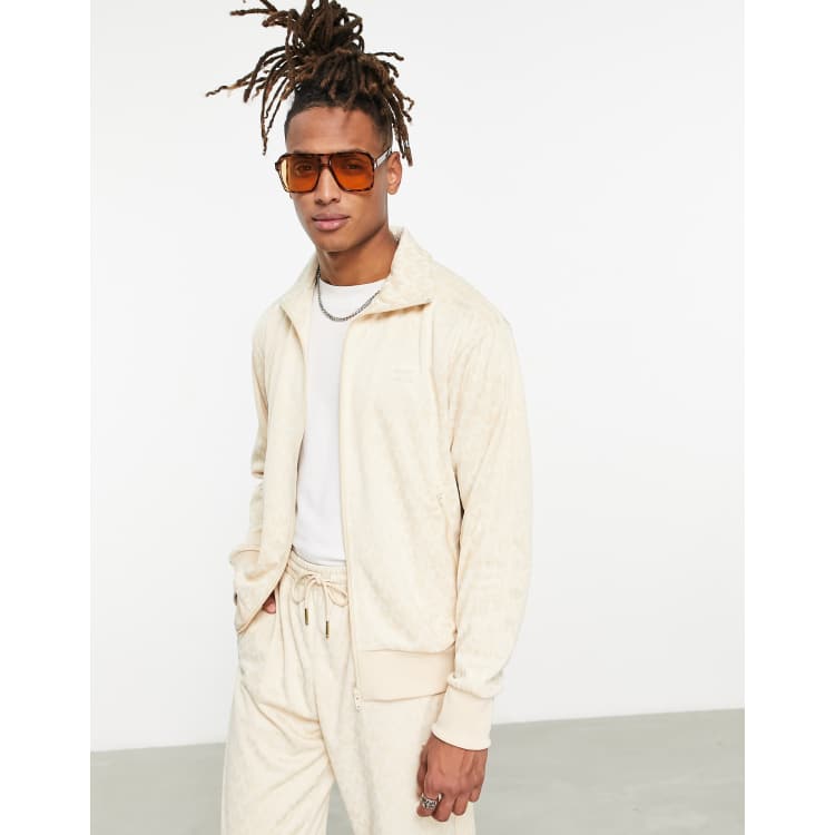 adidas Originals Monogram full zip sweatshirt in beige | ASOS
