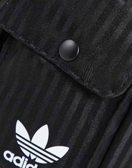 adidas Originals monogram mini backpack in black, 3 of 4