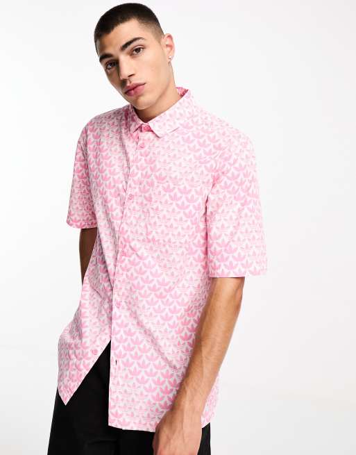 adidas Graphics Monogram Allover Print Shirt - Pink, Men's Lifestyle