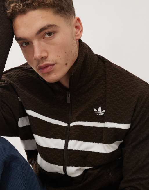 adidas Originals Monogram track top in brown | ASOS