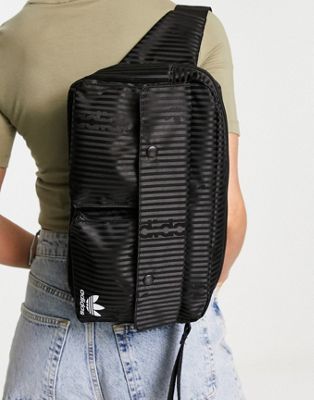 adidas Originals monogram waistbag in black - ASOS Price Checker