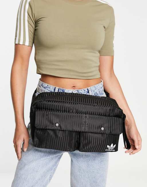 ADIDAS ORIGINALS Fanny Pack 'Monogram Waist' in Black