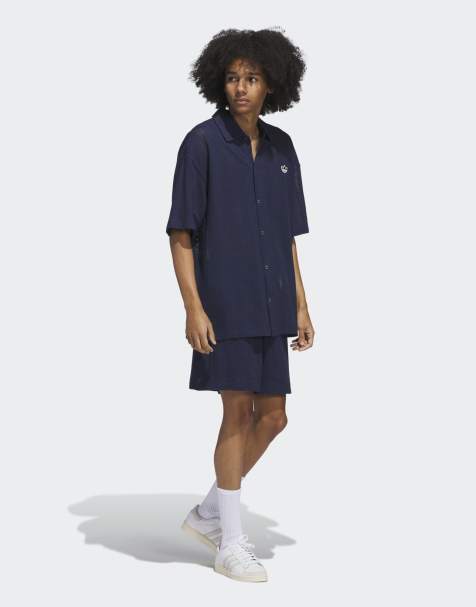 adidas Originals – Mörkblå, stickad skjorta - view 1