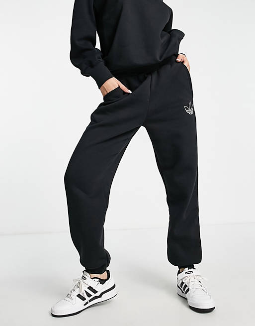 adidas Originals Mountain Explorer contrast cuffed joggers in black | ASOS