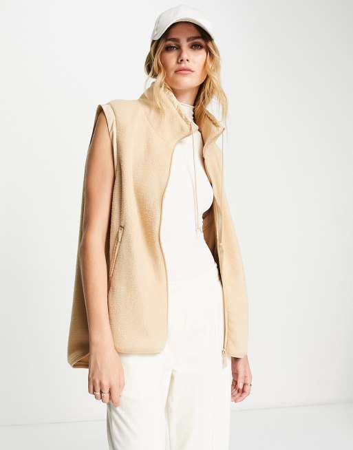 adidas Originals Mountain Explorer funnel neck gilet in beige