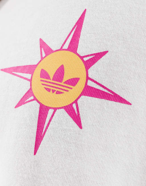 adidas Originals mountain graphic t shirt in off white ASOS