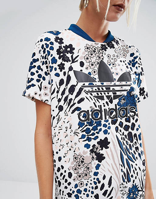 ader begrijpen Guinness adidas Originals Multi Floral Print Oversized T-Shirt | ASOS