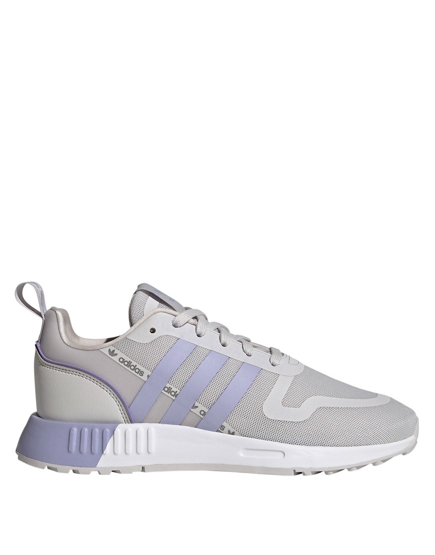 ADIDAS ORIGINALS MULTIX SNEAKERS IN GRAY WITH LILAC DETAILS
