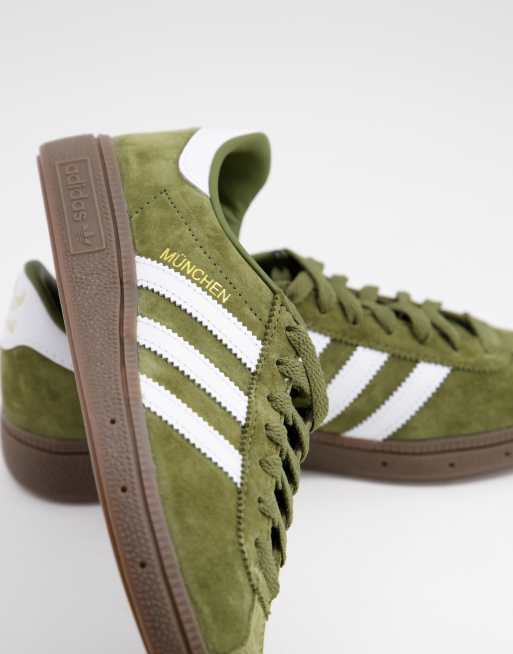 adidas Originals Munchen Gronne sneakers med gummisal