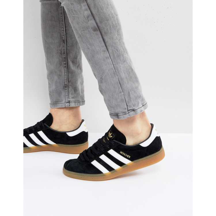 Adidas munchen cheap black gum