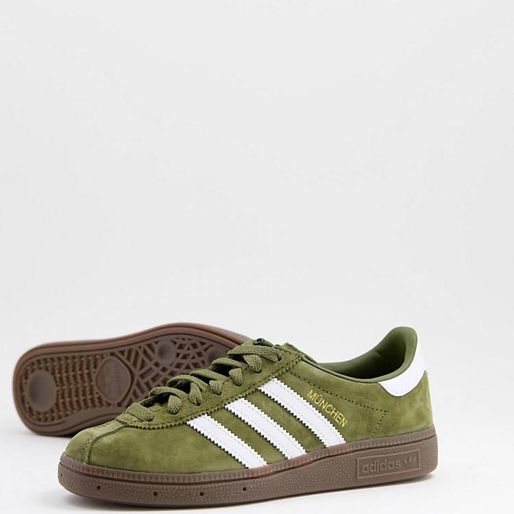 adidas Originals trainers in green with gum sole | ASOS