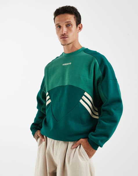 adidas Originals - Munich 93- Sudadera verde universitario con cuello redondo - view 1