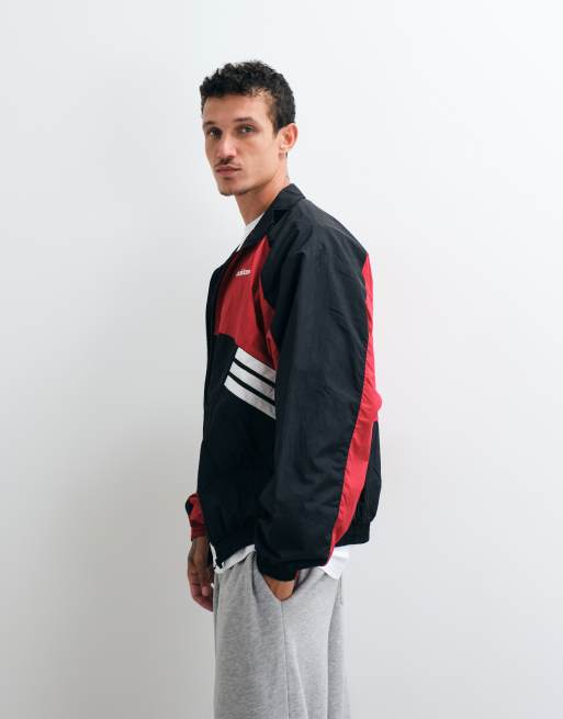 adidas Originals Munich gewebtes Tracktop in Schwarz und Rot, 4 von 5