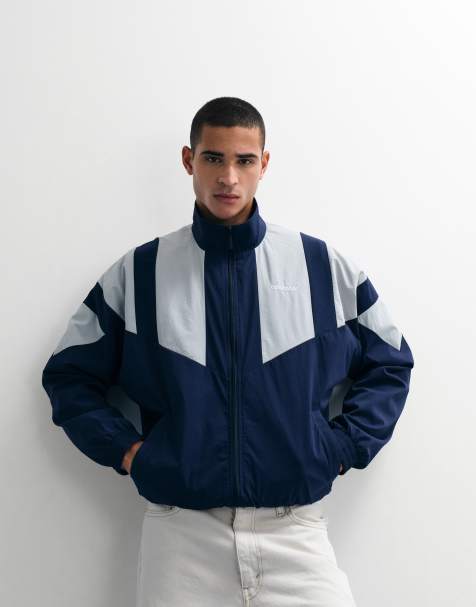 adidas Originals - Munich - Marineblå vævet træningsjakke - view 1