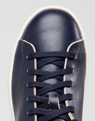 adidas originals navy leather decon stan smith trainers