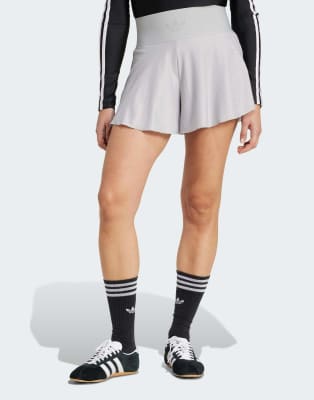 adidas Originals - Netzstoff-Shorts in graue Zwei mit Bund