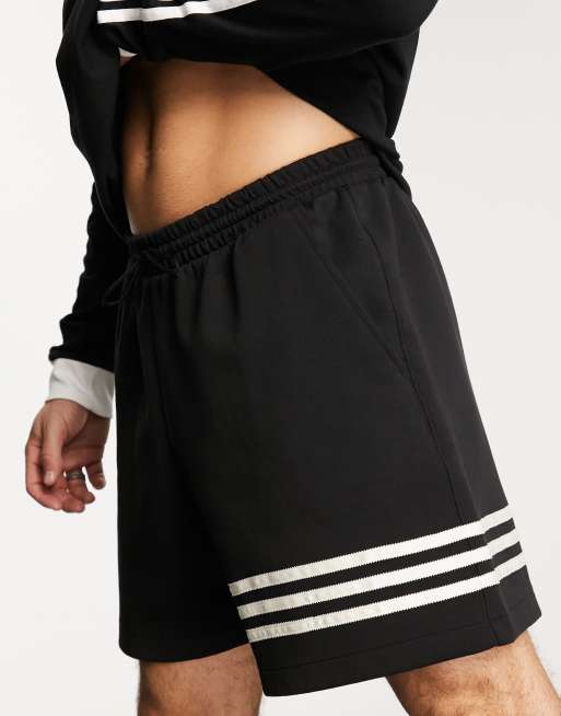 black ASOS 3 Originals 6 stripe Neuclassics adidas in shorts inch |