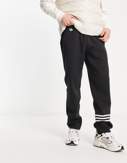 adidas Originals Neuclassics 3 stripe jogger in black | ASOS