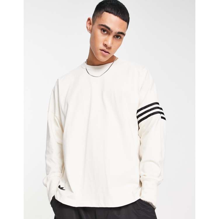 Adidas 3 best sale stripe ls tee