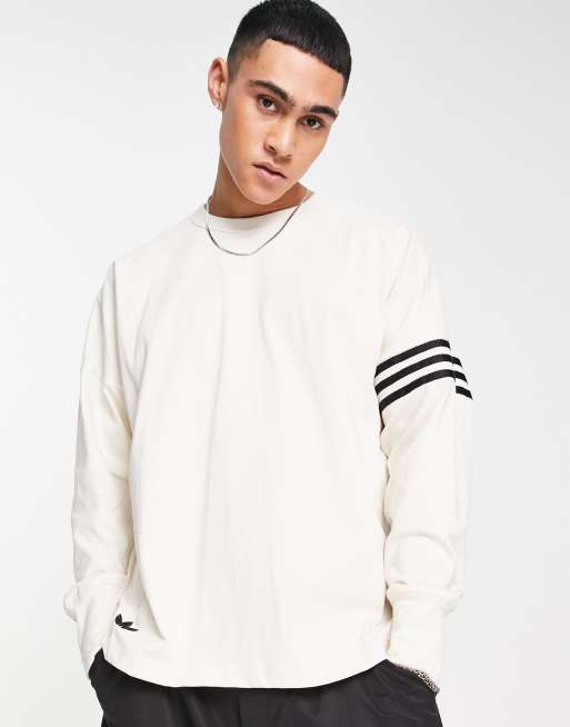 ASOS Oversized Long Sleeve T-shirt With Wide Sleeve in Natural for