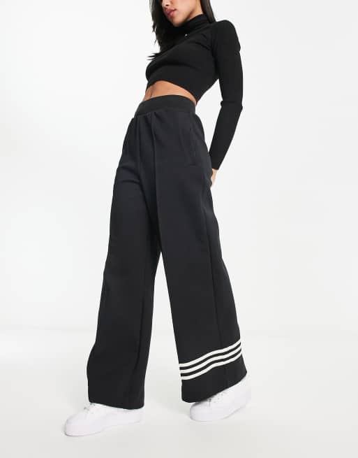 adidas Originals - Neuclassics - Broek met wijde pijpen in zwart