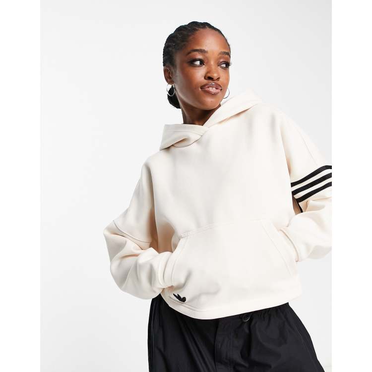 Adidas cropped hoodie clearance white