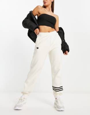 Womens white cheap adidas joggers