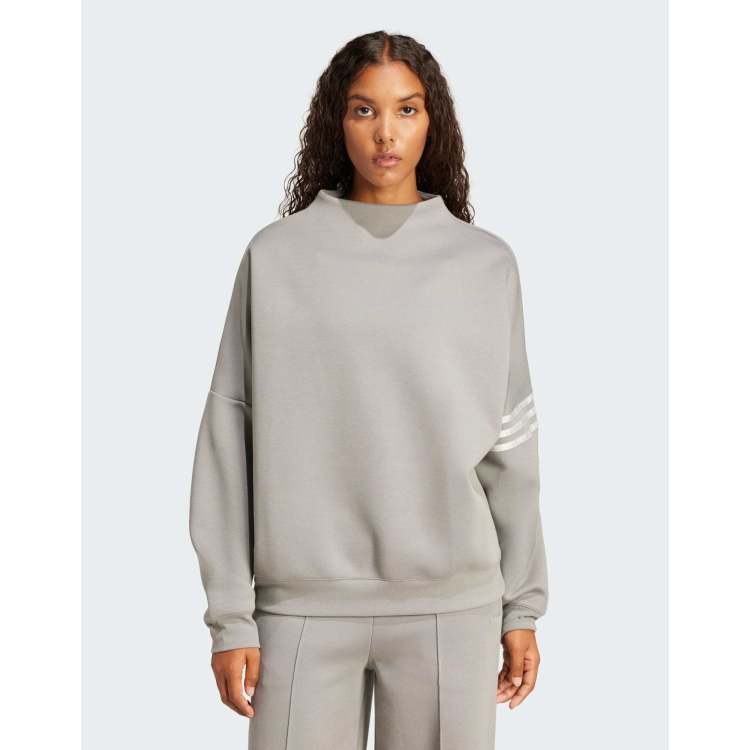 adidas Originals Neuclassics oversized mock neck sweatshirt