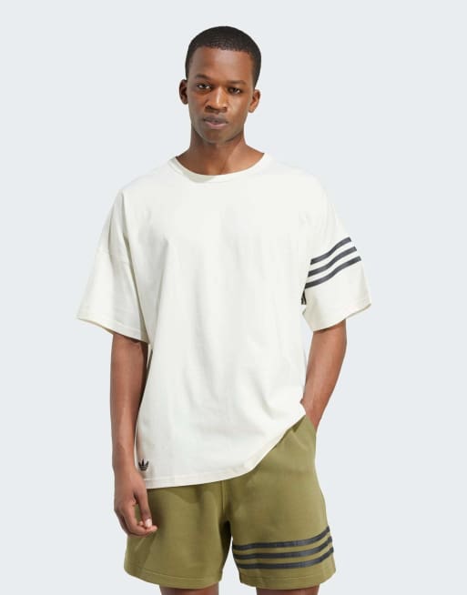 adidas Originals - Neuclassics - T-shirt in gebroken wit