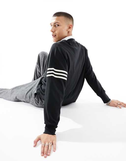 Adidas - originals - t-shirt met lange mouwen en drie strepen in zwart hotsell
