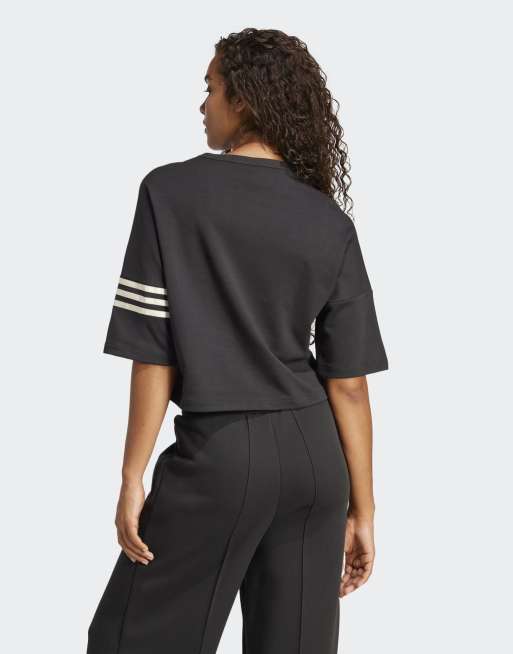 adidas Originals Neuclassics T-shirt Noir et blanc crème ASOS