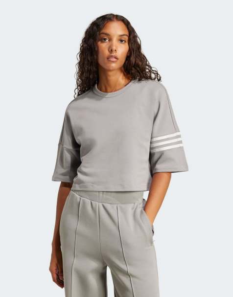 adidas Originals Neuclassics tee in grey three / grey one - view 1