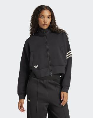 adidas Originals - Neuclassics - Trainingsoberteil in Schwarz und Cremeweiß