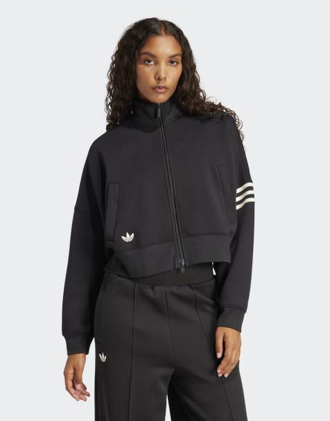 adidas Originals – Neuclassics – Trainingsoberteil in Schwarz und Cremeweiß - view 1