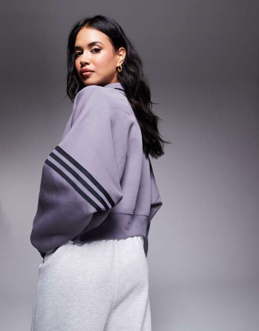 adidas Originals neuclassics zip up sweatshirt in gray | ASOS