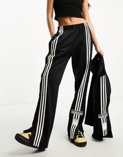 adidas Originals Neutral Court Adibreak Hose mit weitem Bein in Schwarz ASOS