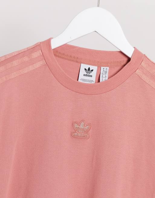 Adidas originals new neutrals store logo sweatshirt in pink