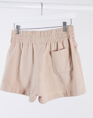 beige adidas shorts