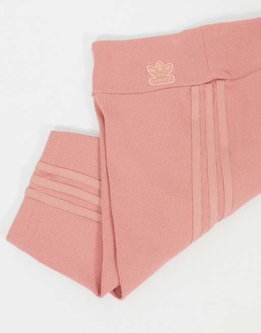 adidas Originals New Neutrals logo legging shorts in pink