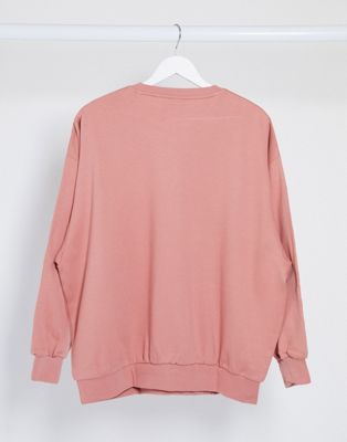 adidas originals new neutrals logo sweatshirt in pink