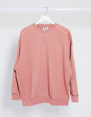 adidas originals new neutrals logo sweatshirt in pink